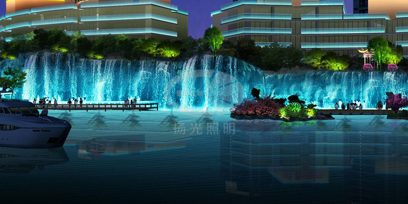 水(shuǐ)景景观照明设(shè)计的两种方式 水景景观照明设计的两种方式