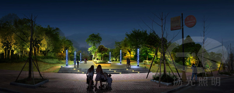 公園景觀照明設（shè）計效果圖