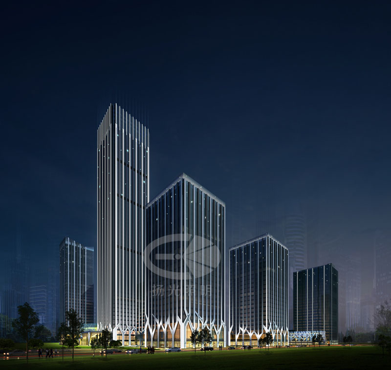 建築外（wài）立麵照明設計效果圖二
