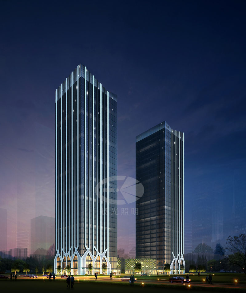 建筑夜景灯光设计效果图（tú）