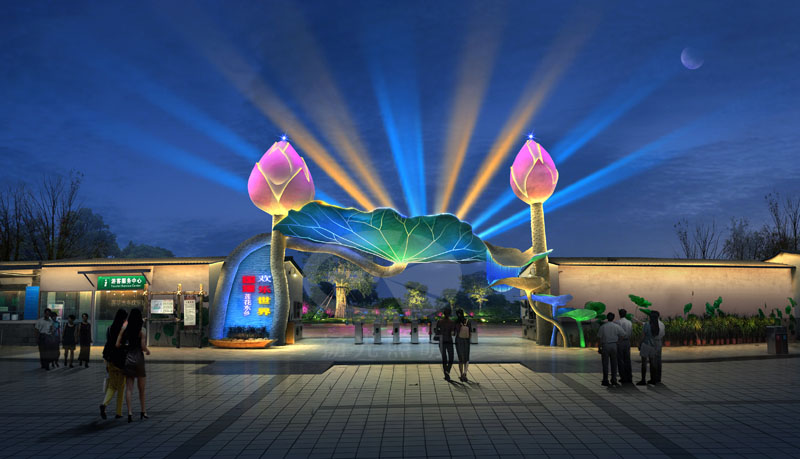 主題公園夜景燈光設（shè）計效果圖一