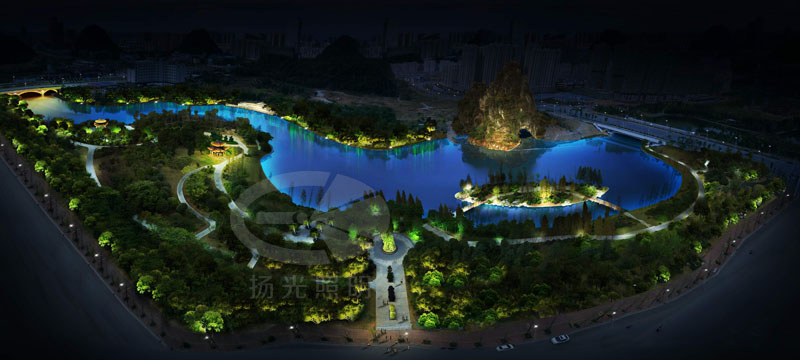 公園景觀亮化設（shè）計效果圖