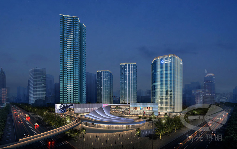 东莞丰华广场景观照明效果图