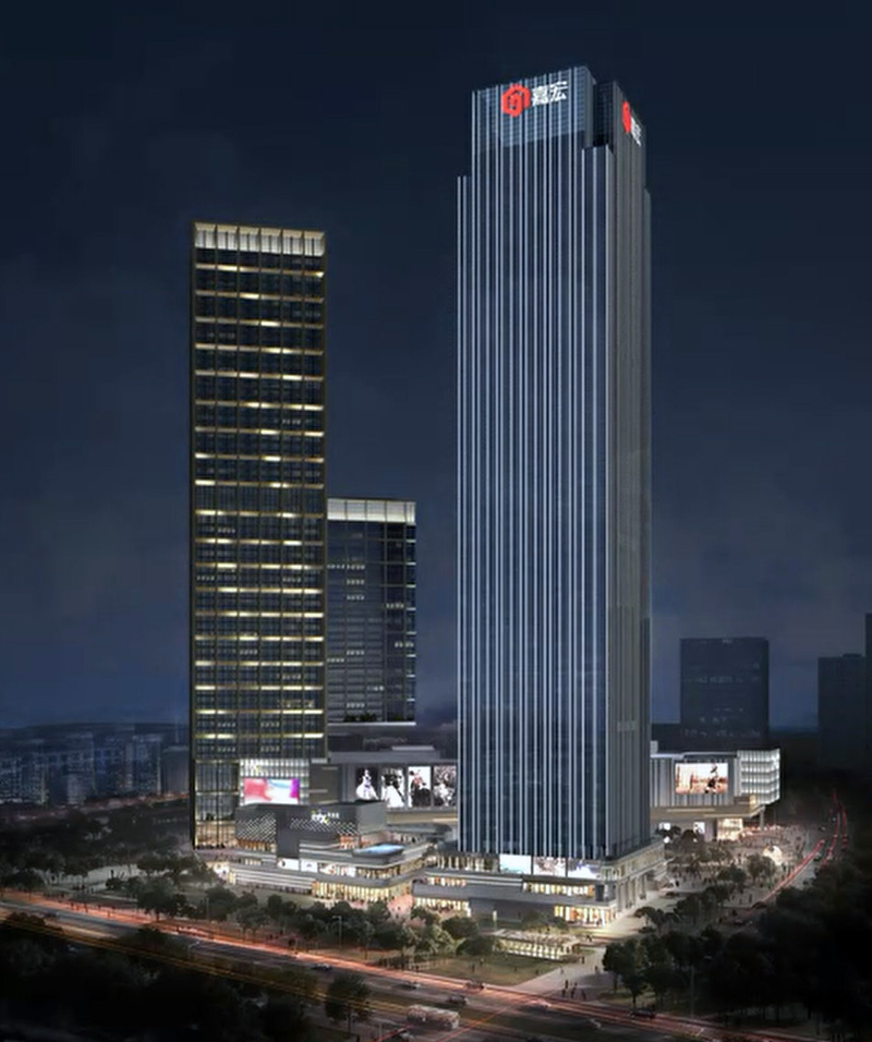 嘉宏国际大厦景观（guān）照明设计效果图