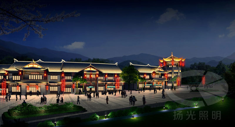 旅遊小鎮景觀照明設計（jì）效果圖（tú）