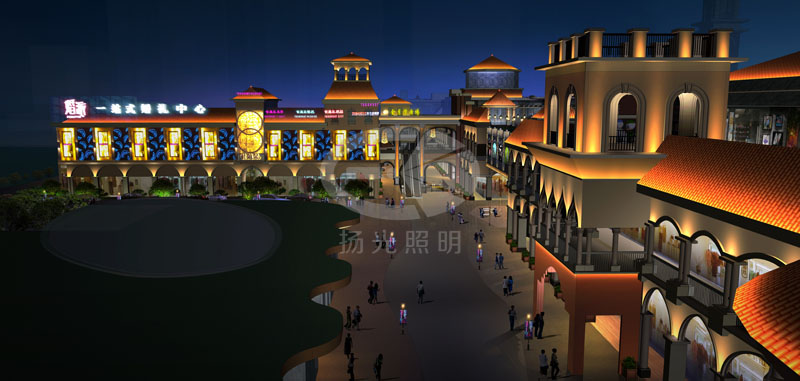 商业街夜景亮化设计（jì）效（xiào）果图（tú）