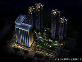 武漢後襄河大廈夜景燈光（guāng）