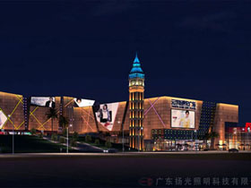 雲浮新世紀廣場夜景燈光工程