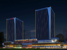 山（shān）西万豪华府写字（zì）楼夜（yè）景亮化