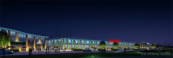 新疆克拉瑪依市西域奇石花博園（yuán）夜景照明（míng）